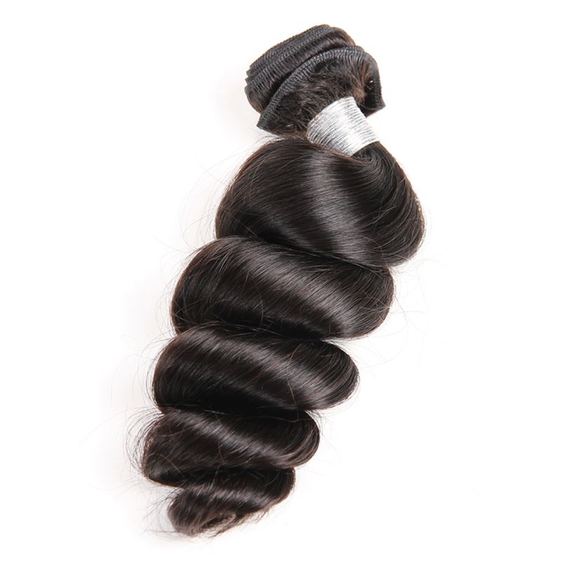Brazilian Peruvian Indian Human Hair Extensions 6 Pieces Loose Wave Curly Double Wefts Yirubeauty Products Natural Color 10-30inch