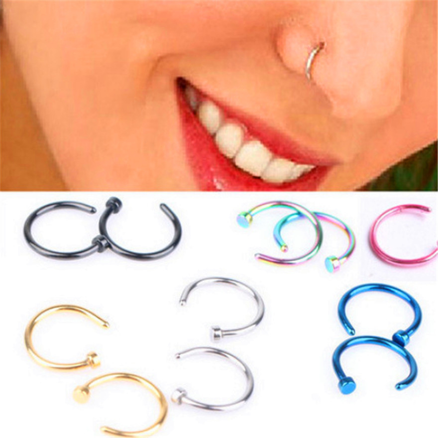 Body Ring Fake Piercing Jewelry 5 Colors Women Nostril Nose Hoop Stainless Steel Nose Rings clip on nose Body Jewelry
Body Ring Fake Piercing Jewelry 5 Colors Women Nostril Nose Hoop Stainless Steel Nose Rings clip on nose Body Jewelry