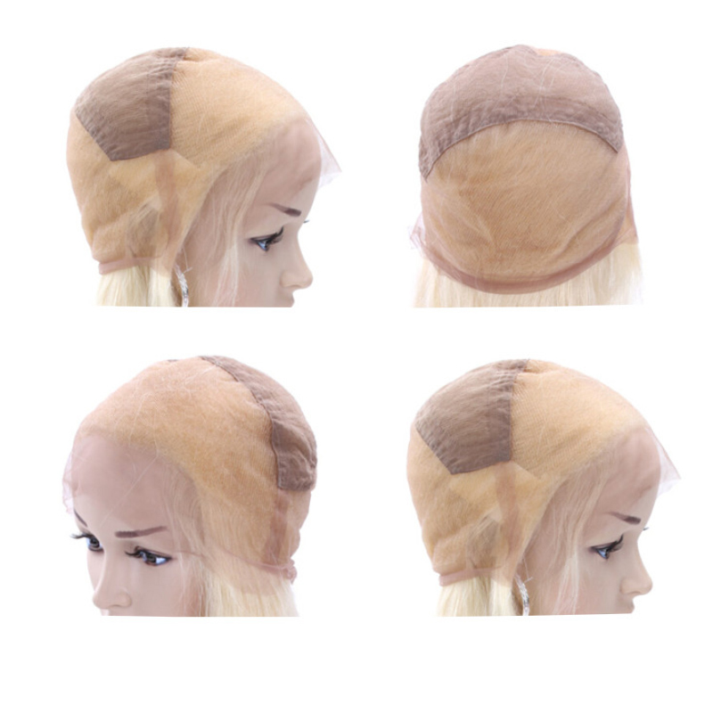 Full Lace Human Hair Wigs 180Density Brazilian Blonde #613 Human Hair Straight Thick Glueless Lace Front Wigs With Baby Hair