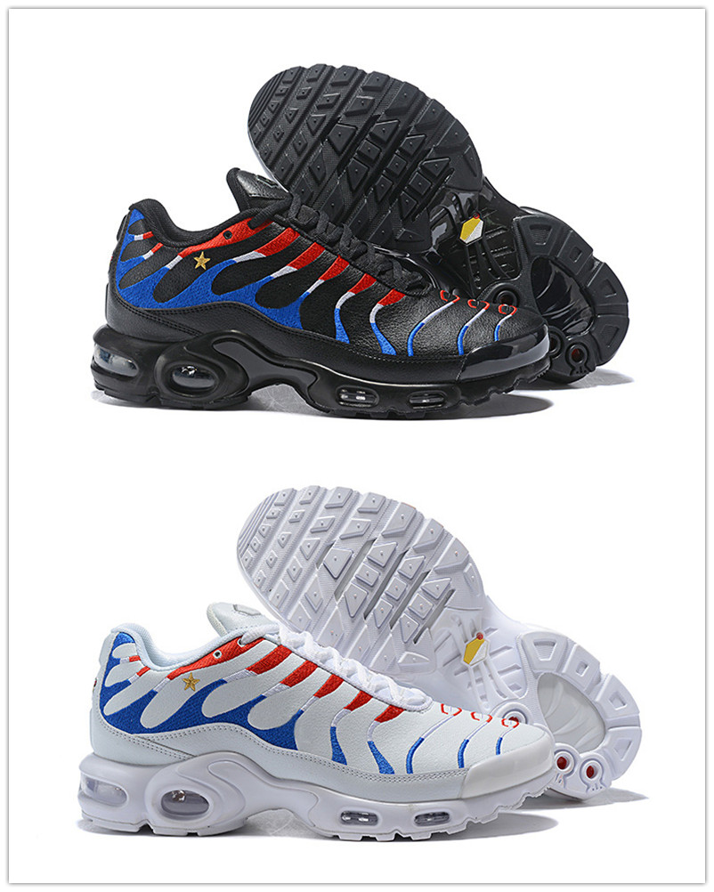 Plus TN French flag White Black Men Women Running shoes Kylian Mbappé World Cup champion Sports Trainers Sneakers Size 5.5-12, White;red 
Plus TN French flag White Black Men Women Running shoes Kylian Mbappé World Cup champion Sports Trainers Sneakers Size 5.5-12, White;red