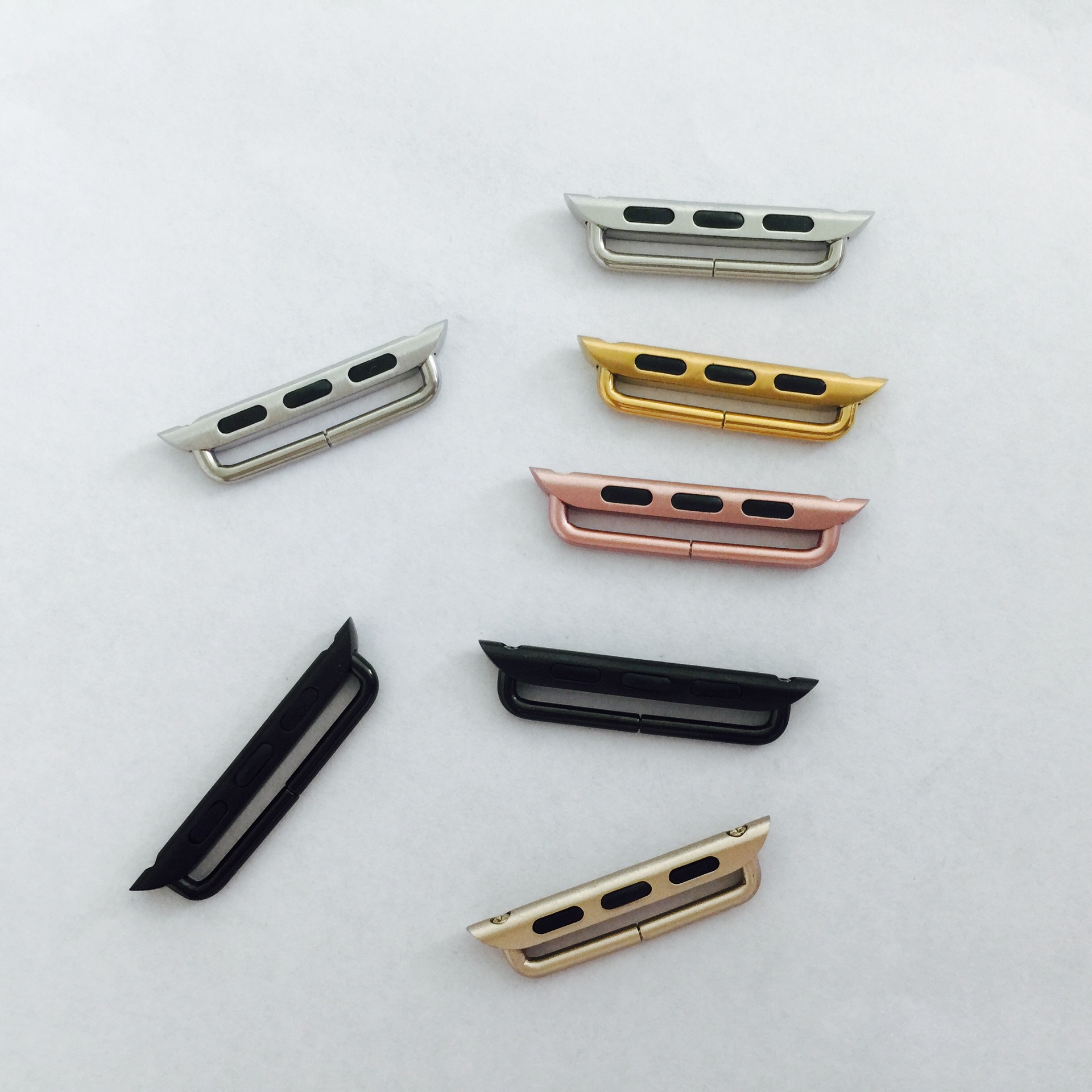 A Pair Metal Band Adapter Connector For Apple Watch series 6 5 4 3 1 2 SE 38mm 42mm 40mm 44mm SPORT EDITION WatchBand 100 Pair/ lots
A Pair Metal Band Adapter Connector For Apple Watch series 6 5 4 3 1 2 SE 38mm 42mm 40mm 44mm SPORT EDITION WatchBand 100 Pair/ lots