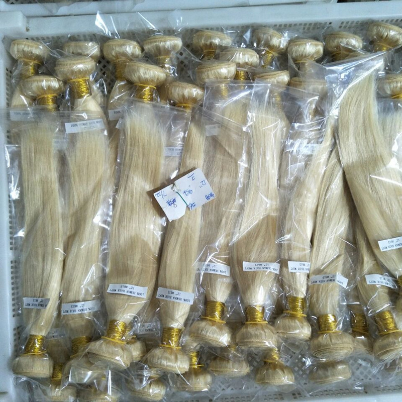 bleach blonde color 613 human hair weft bundles brazilian hair extensions 50gr pc 6pcs 1228 inch option