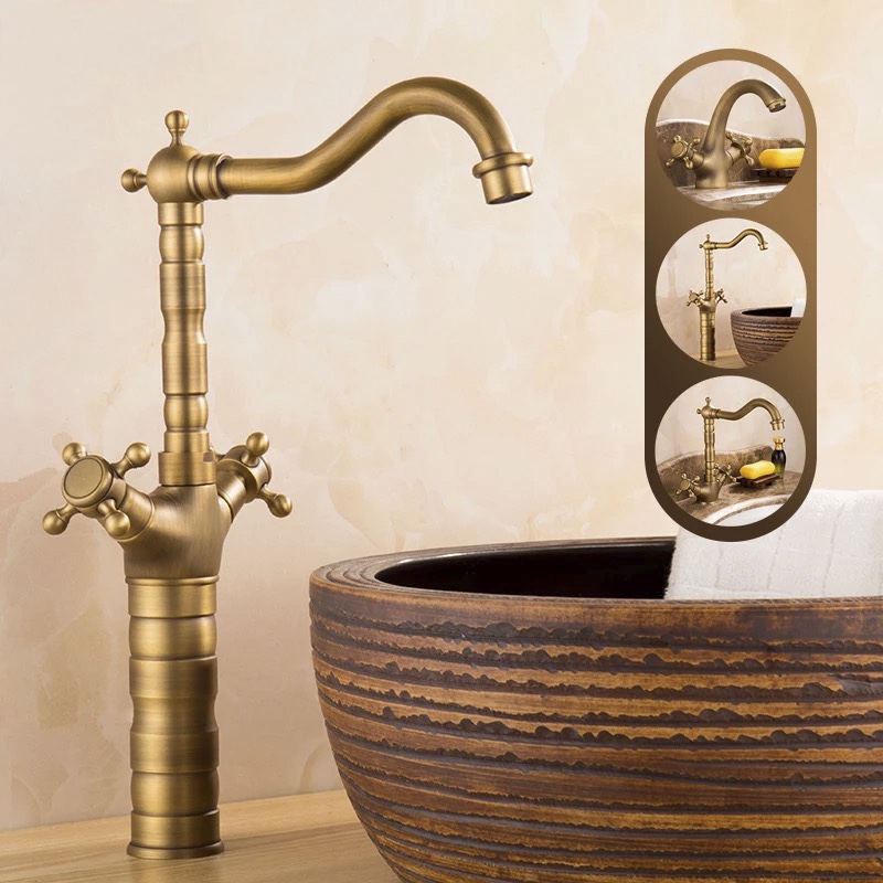Kitchen Faucet Antique Bronze Brass Kitchen Sink Faucet Double Handle 360 Rotation Tall Spout Cold Hot Water Mixer Tap
Kitchen Faucet Antique Bronze Brass Kitchen Sink Faucet Double Handle 360 Rotation Tall Spout Cold Hot Water Mixer Tap