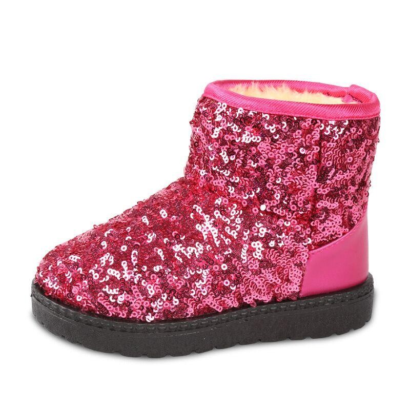 2019 Winter Children Boots Casual Shoes Baby Toddler Sequins Shoe Child Snow Boots Kids Boys Girls Boots Sneakers Brand infantil