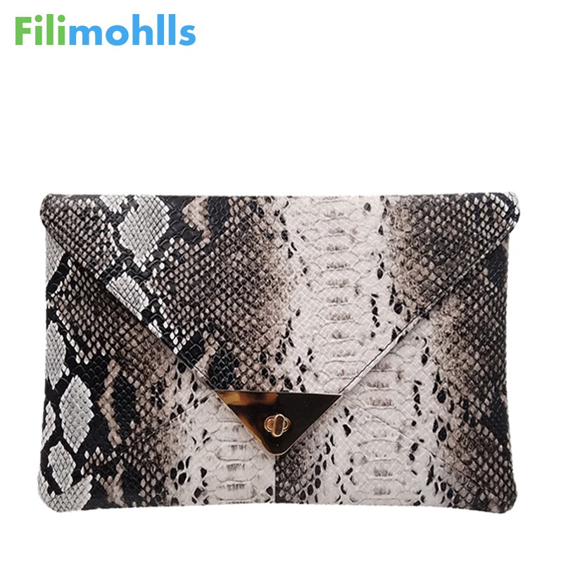 New Fashion Women's Synthetic Leather Messenger Bag Boa Snake Skin Envelope Bag Day Clutche Purse Lady Evening Bag D42 high Quality
New Fashion Women's Synthetic Leather Messenger Bag Boa Snake Skin Envelope Bag Day Clutche Purse Lady Evening Bag D42 high Quality