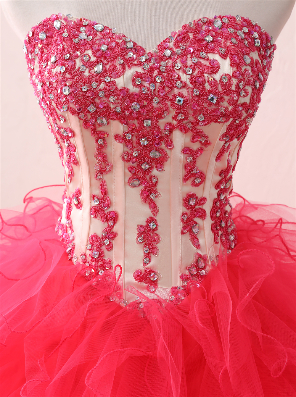 2018 New Arrived Real Photo Sexy Crystal Ball Gown Quinceanera Dress with Appliques Sequin Sweet 16 Dress Vestido Debutante Gowns BQ130