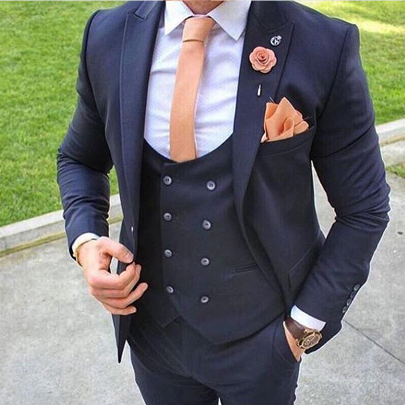 2020 Navy Blue Men Suits Wedding Suits For Man Bridegroom Double Breasted Slim Fit Business Custom Made Groom Tuxedos Blazer Best Man Prom, Same as image
2020 Navy Blue Men Suits Wedding Suits For Man Bridegroom Double Breasted Slim Fit Business Custom Made Groom Tuxedos Blazer Best Man Prom, Same as image