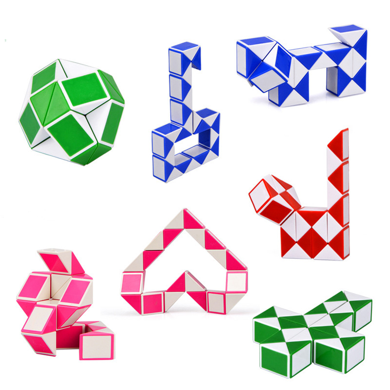 Mini Magic Cube Kids Creative 3D Puzzle Snake Shape Shape Jeu Cube Twist Twist Toys Jouets Random Intelligence Jeux