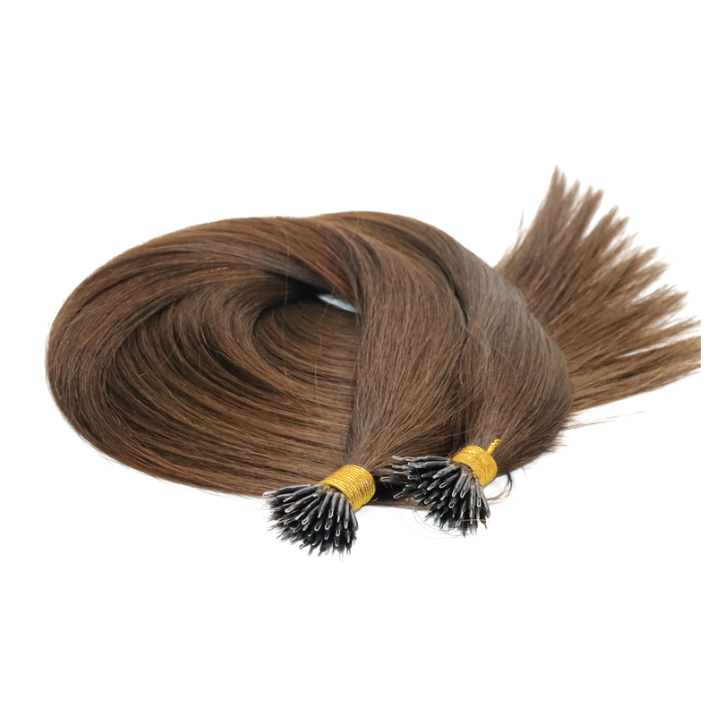 Hot selling high quality cheap price Nano Ring Hair Extensions #4 Virgin Brazilian Human remy Hair