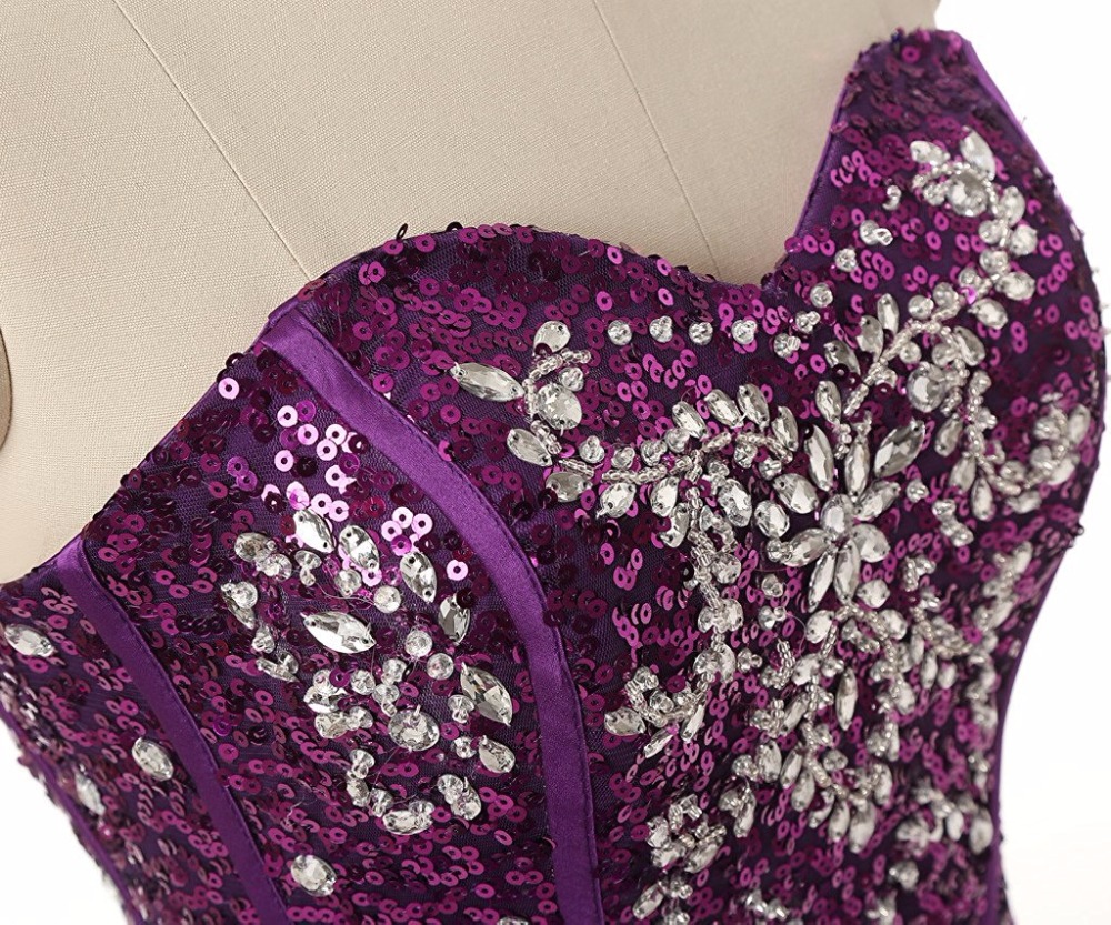 2018 Sexy Sweetheart Crystal Ball Gown Quinceanera Dress with Beading Sequines Tulle Lace Up Sweet 16 Dress Vestido Debutante Gowns BQ139