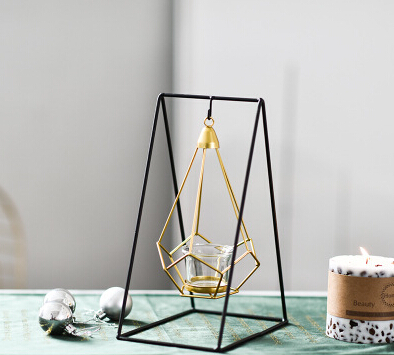 Nordic Light Candle Holder Metal Table Romantic Wedding Candlelight Dinner Props Crative European Decorations Ornaments