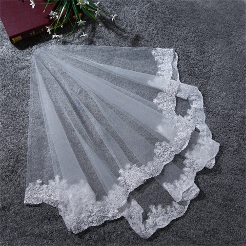 short wedding veils lace applique beaded 100cm130cm wedding hair accessories wedding veil one layer bridal veil
