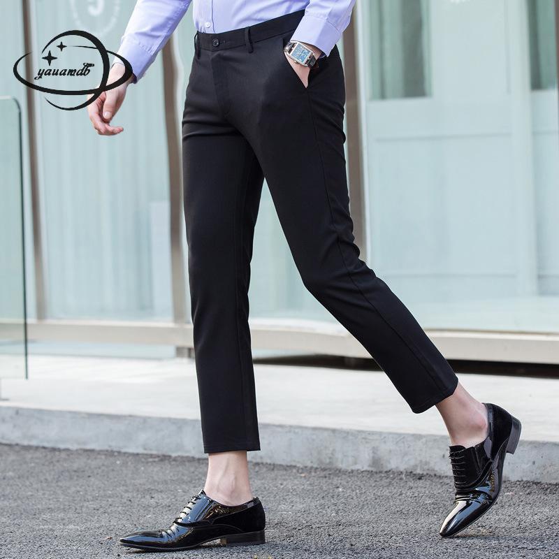 YAUAMDB men suit pants 2017 autumn winter size 29-36 male soild casual trouser formal pocket wedding slim dress ninth pant y70, Blue
YAUAMDB men suit pants 2017 autumn winter size 29-36 male soild casual trouser formal pocket wedding slim dress ninth pant y70, Blue