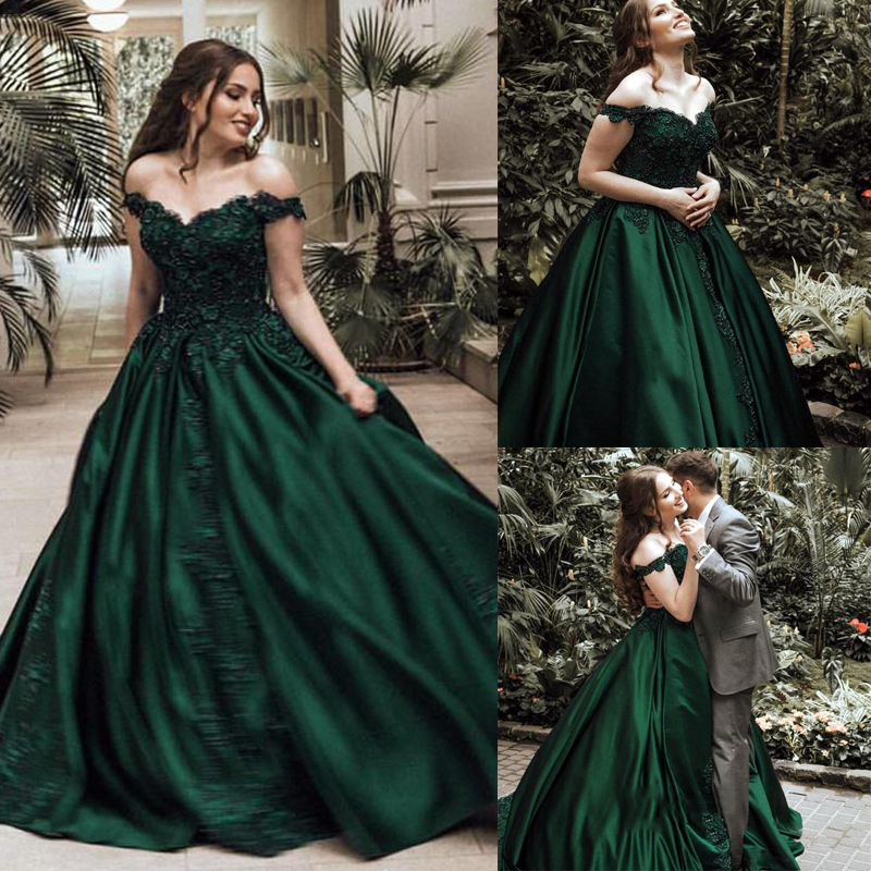 Off The Shoulder Beaded Ball Gown Prom Dresses 2018 Satin Floor Length Sleeveless Puffy Dark Green Long Prom Dress MP225, Pink
Off The Shoulder Beaded Ball Gown Prom Dresses 2018 Satin Floor Length Sleeveless Puffy Dark Green Long Prom Dress MP225, Pink