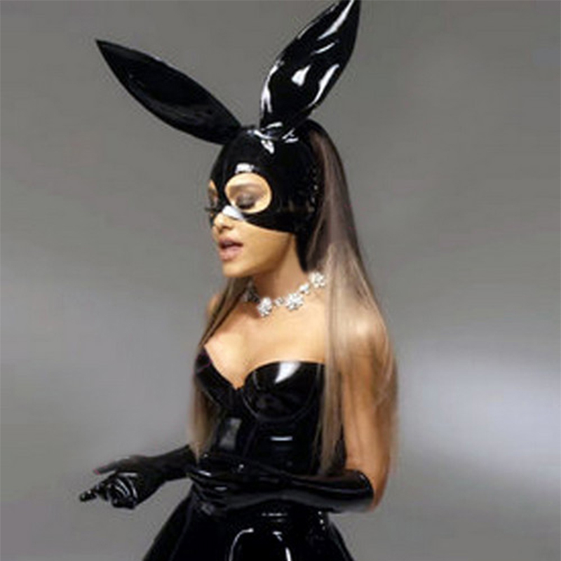 fast shipping sexy black latex christmas bunny rabbit mask hoods unisex fetish rubber party hood gummy with hole plus size, Silver
fast shipping sexy black latex christmas bunny rabbit mask hoods unisex fetish rubber party hood gummy with hole plus size, Silver