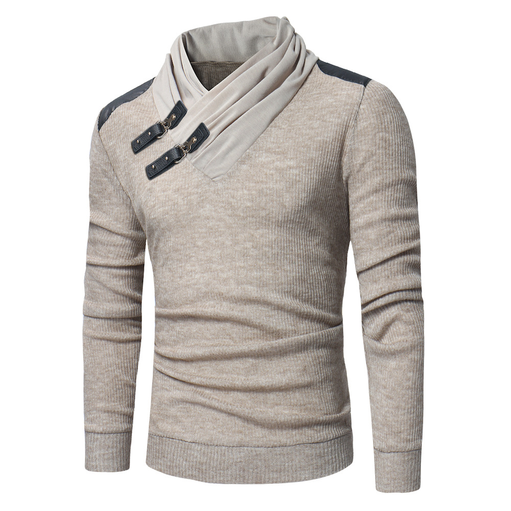 Men's Sweaters Style Fashion Men Clothing Designer Hoodies V-neck Long Sleeved Tops Sweatshirts, Black