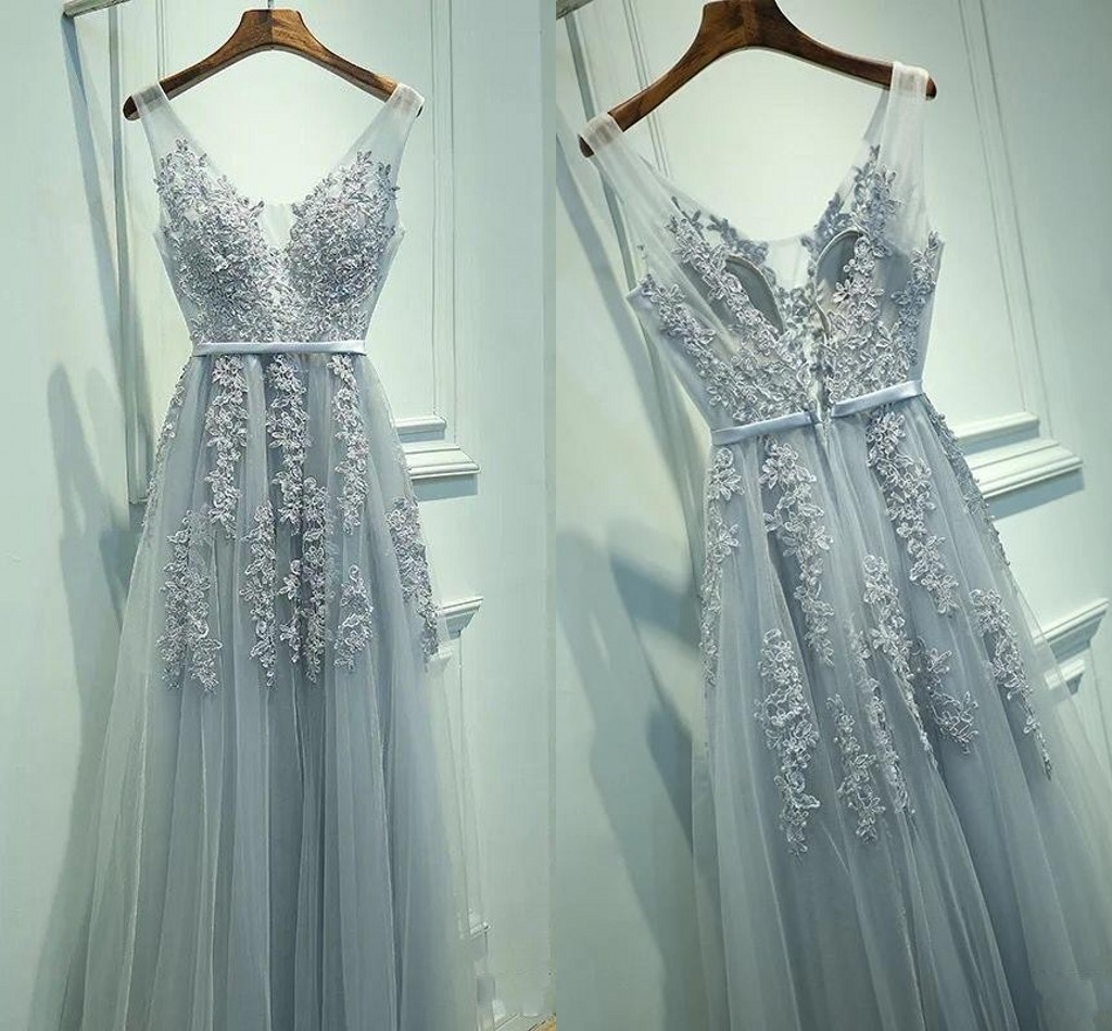 2019 Cheap Real Silvery Prom Dresses V Neck Sleeveless A Line Floor Length Appliques Lace With beaded Soft Tulle Evening Graduation Dresses, Water melon
2019 Cheap Real Silvery Prom Dresses V Neck Sleeveless A Line Floor Length Appliques Lace With beaded Soft Tulle Evening Graduation Dresses, Water melon