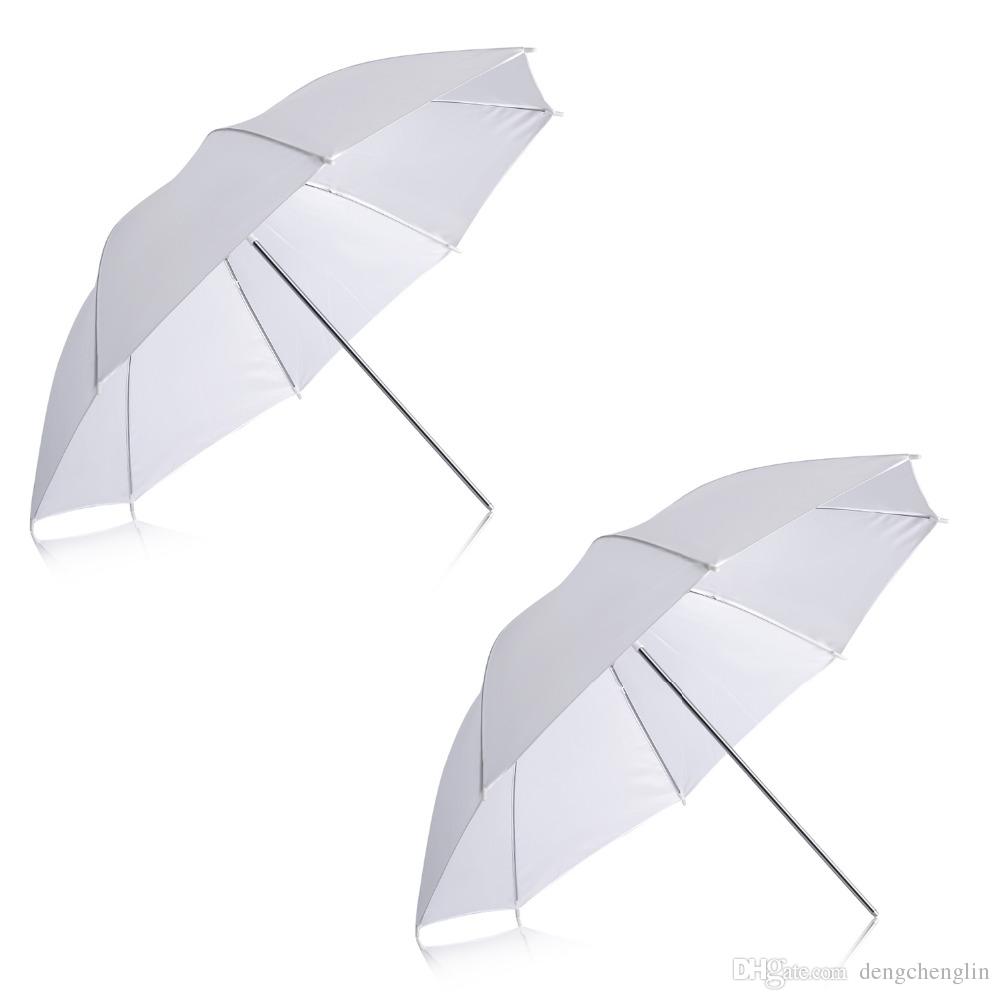 2 Pack 33"/84cm White Translucent Soft Umbrella for Photo and Video Studio Shooting free shipping
