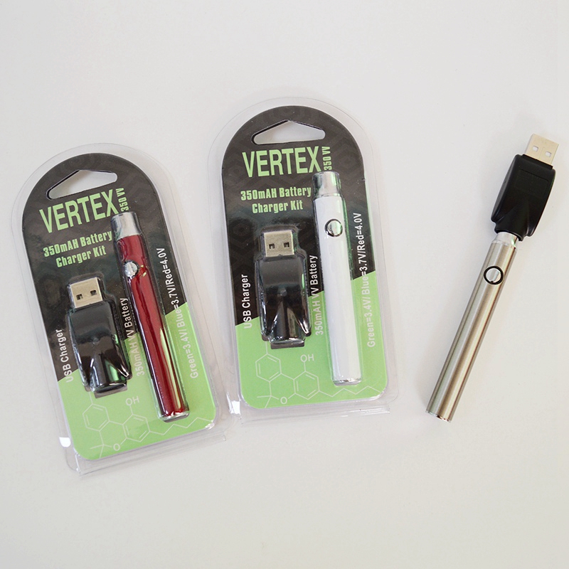 Vertex Preheating Battery 510 Batteries Blister Pack 350mAh with USB Charger for Thick Oil Cartridge Atomizers CE3 Vape Pen Vaporizer
Vertex Preheating Battery 510 Batteries Blister Pack 350mAh with USB Charger for Thick Oil Cartridge Atomizers CE3 Vape Pen Vaporizer