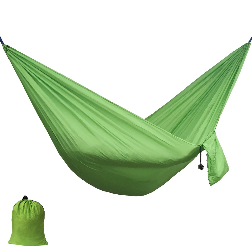 Solid Color Nylon Parachute Hammock Camping Survival garden swing Leisure travel outdoor furniture ZW-SH15