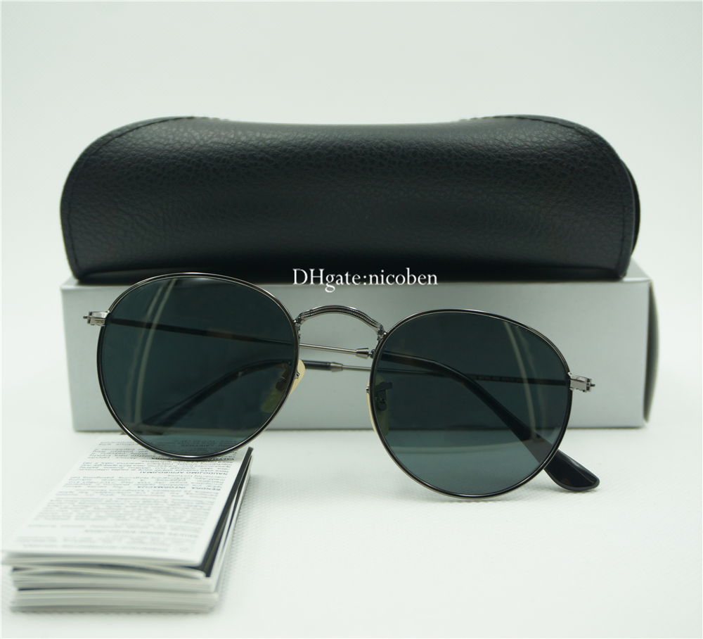 High Quality Classic Sunglasses For Men Women Brand Designer Sun Glasses Metal Frame Glass Lens 51MM Vintage Round Eyewear Circle Case Box
High Quality Classic Sunglasses For Men Women Brand Designer Sun Glasses Metal Frame Glass Lens 51MM Vintage Round Eyewear Circle Case Box