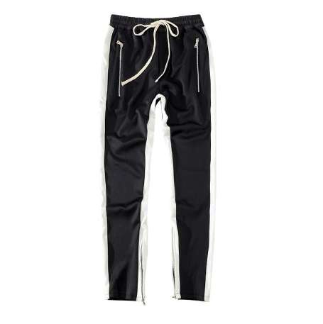 Huation New Men Striped Track Pants Casual Skinny Jogger Fitness Zipper Trousers Mens Hip Hop Tracksuit Sweatpants Unisex Pants