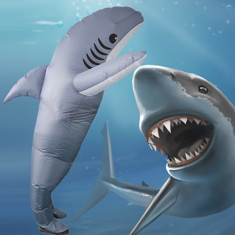 Adult Size Halloween Cartoon Shark Costume for Adults Blow up Inflatable Cosplay Performance Fancy Party Dress, Blue
Adult Size Halloween Cartoon Shark Costume for Adults Blow up Inflatable Cosplay Performance Fancy Party Dress, Blue