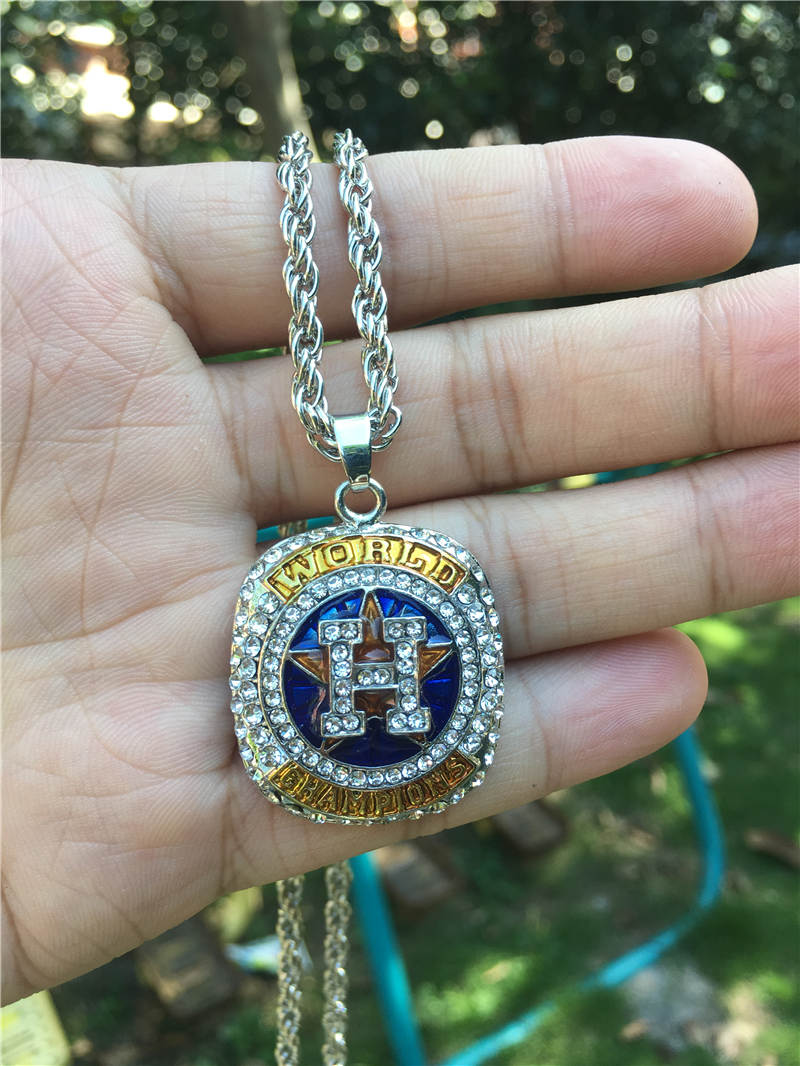 Houston 2018 Astros Baseball Championship Pendant Necklace With Chain Sport Sweater Chain Wholesale, Silver
Houston 2018 Astros Baseball Championship Pendant Necklace With Chain Sport Sweater Chain Wholesale, Silver
