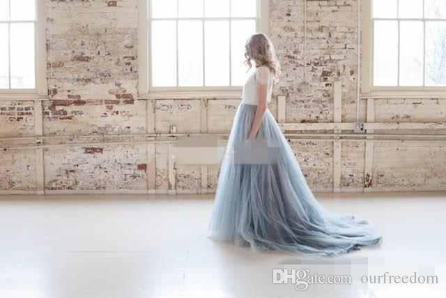 Blue New Baby Lace Bridesmaid Jewel Neck Short Sleeves Bridesmaids Dresses Maid Of Honor Dress Custom Cheap Formal Gowns S
