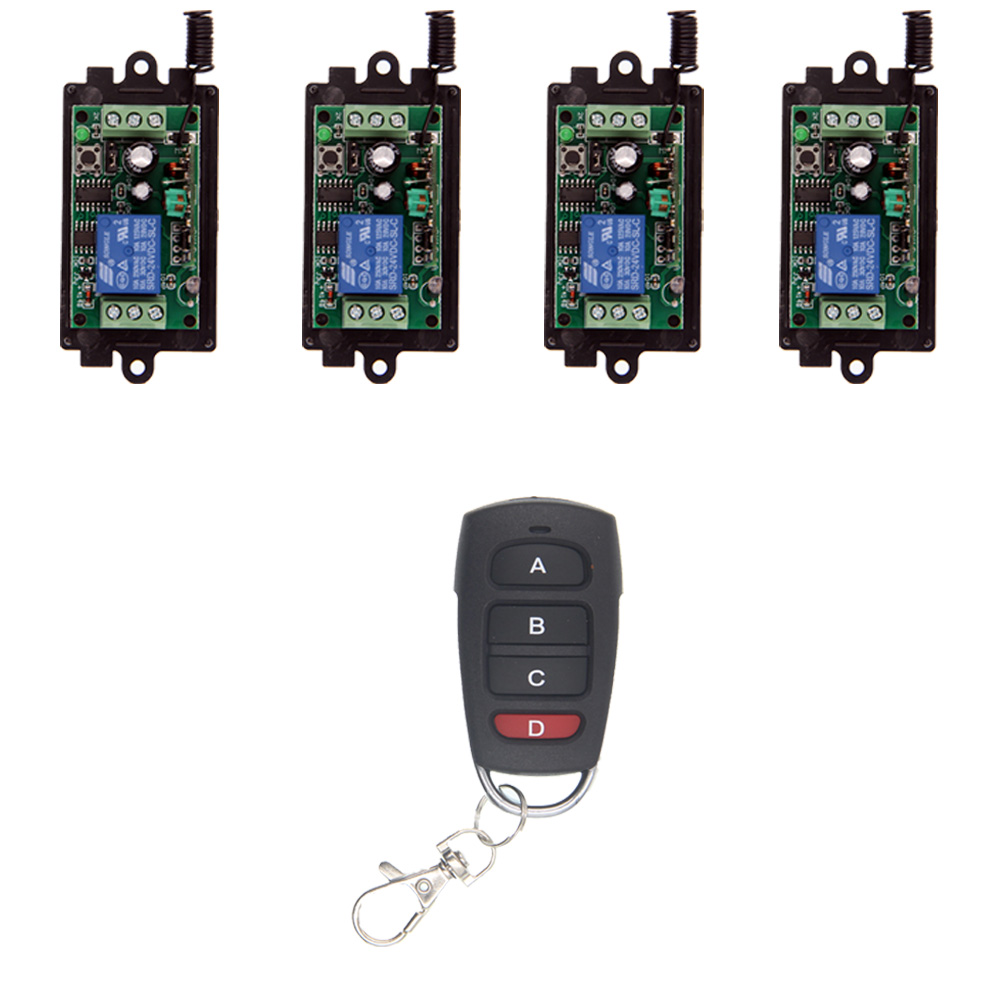 Wireless Remote Control Switch 315 433 MHz DC 9V 12V 24V Module + 1CH 4 CH Button RF Remote Control For Light and Door
Wireless Remote Control Switch 315 433 MHz DC 9V 12V 24V Module + 1CH 4 CH Button RF Remote Control For Light and Door