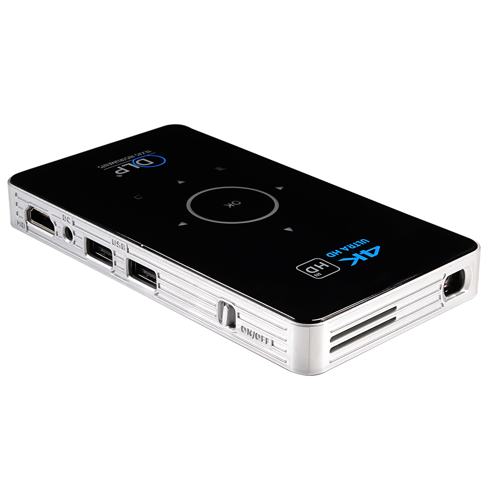 C6 Mini 4K DLP Android 90 Projector 5G WiFi Bluetooth 40 Portable Video Home Cinema Support Mobile Phone Miracast Airplay Amlogi