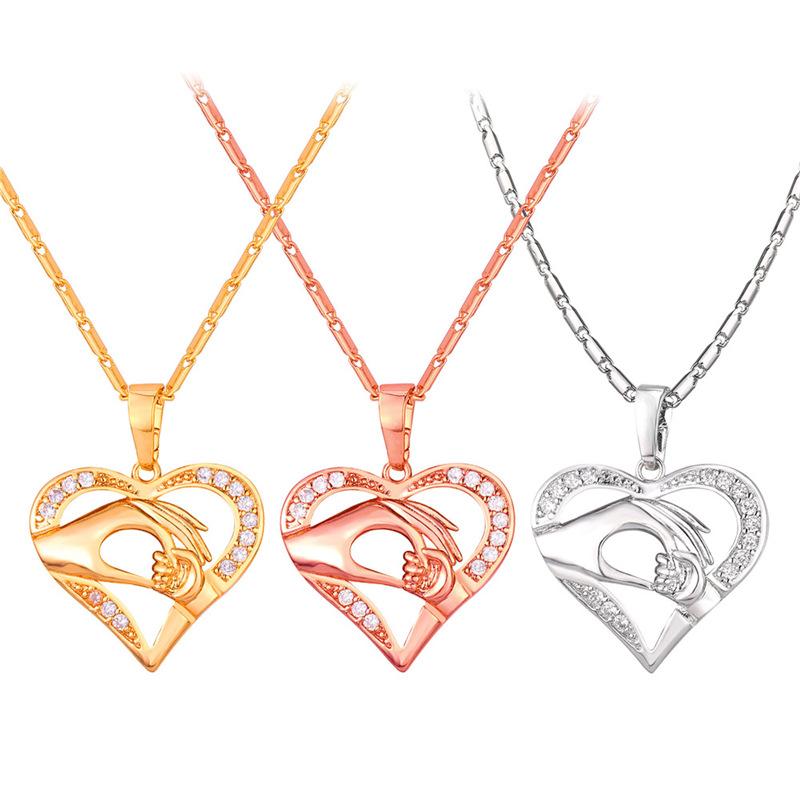 Mom Baby Hand in Hand Pendant Necklace Hollow Design Gold/Silver/Rose Gold Plated Jewelry Lover Perfect Gift For Mom
Mom Baby Hand in Hand Pendant Necklace Hollow Design Gold/Silver/Rose Gold Plated Jewelry Lover Perfect Gift For Mom