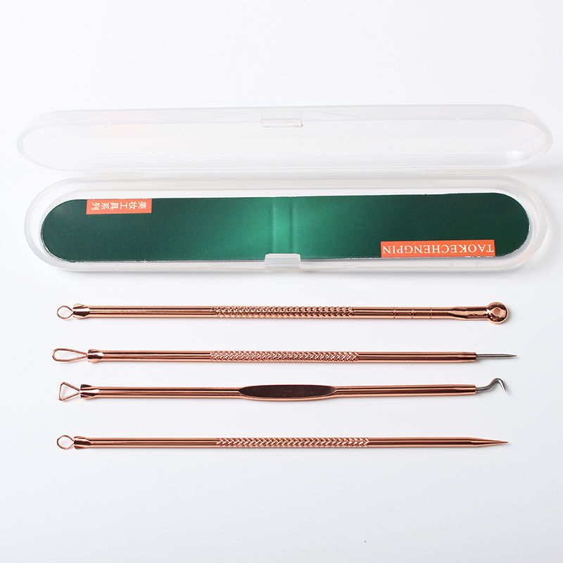 4Pcs/Set Rose Gold Acne Blackhead Removal Needles Stainless Pimple Spot Comedone Extractor Cleanser Beauty Face Clean Care Tools от DHgate WW