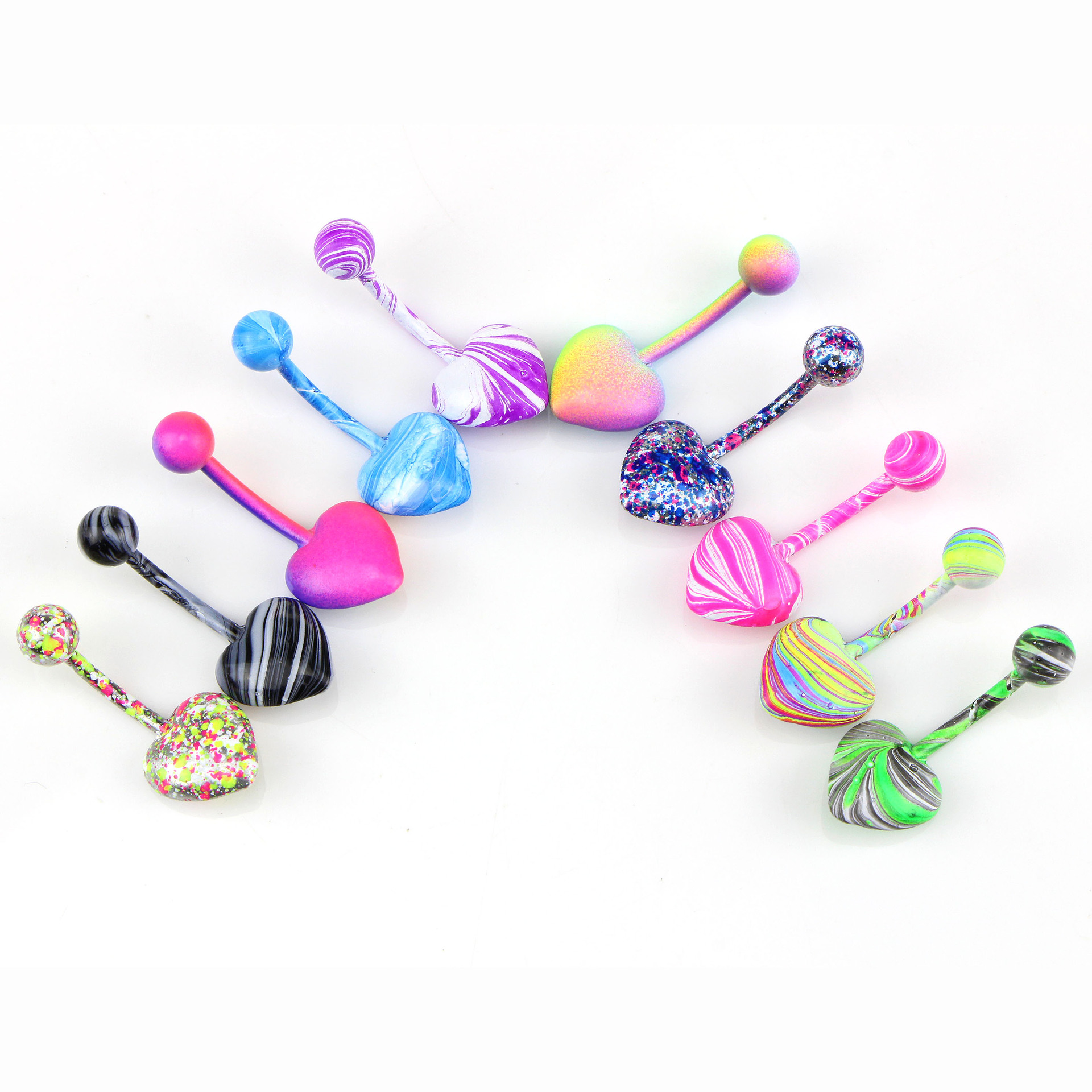 316L Stainless Steel Love Heart Shaped Navel Bars Belly Button Ring Enamel Paint Navel Piercing Jewelry
316L Stainless Steel Love Heart Shaped Navel Bars Belly Button Ring Enamel Paint Navel Piercing Jewelry
