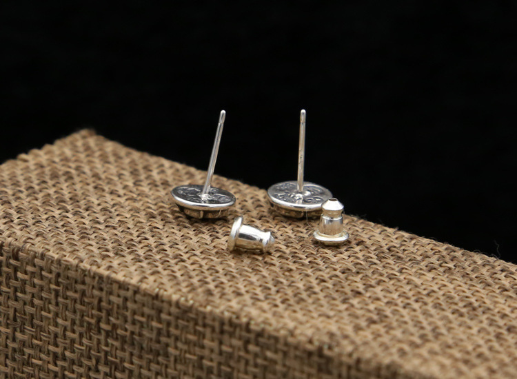 Brand new 925 sterling silver vintage American European antique silver hand-made designer stud earrings for women & men wholesale