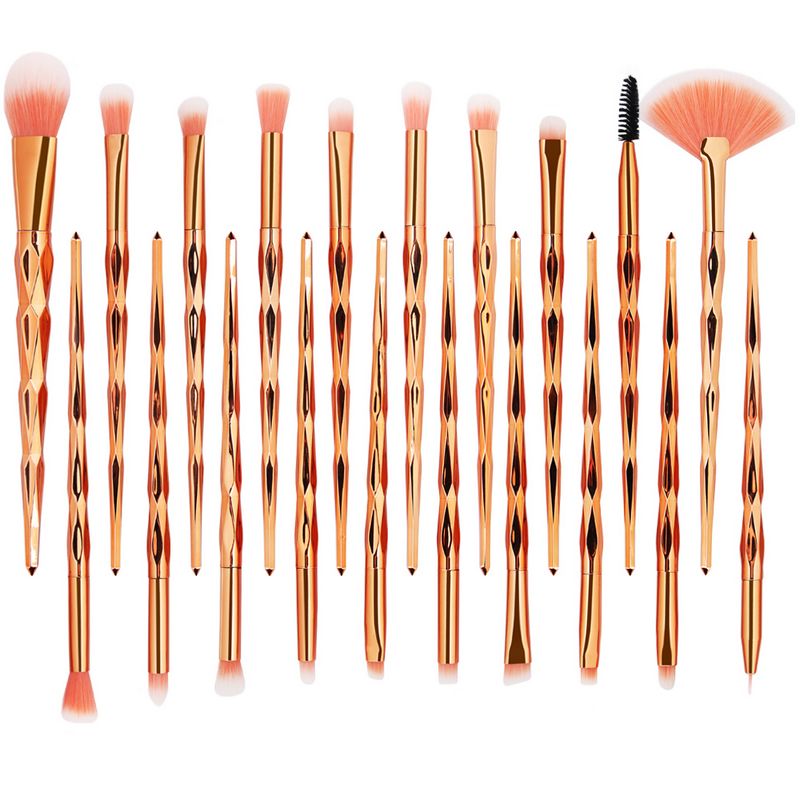 MAANGE 20Pcs/Kit Diamond Makeup Brushes Set Powder Eye Shadow Foundation Blend Blush Lip Cosmetic Beauty Soft Make Up Brush Tool