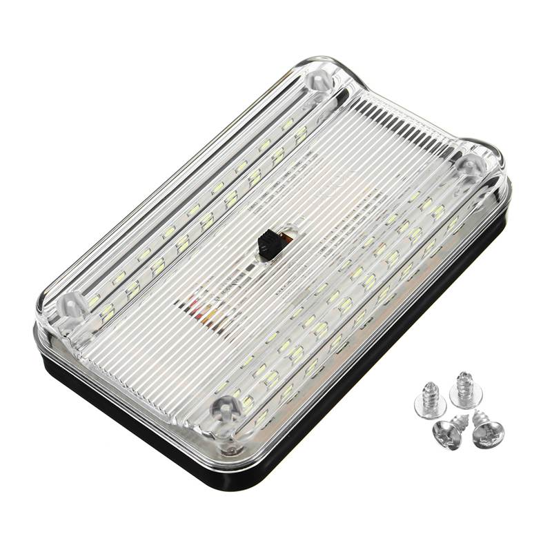 On/Off Switch Car Bulbs Interior Ceiling Dome Light 36SMD LED Light High Power White Auto Roof Lamp Reading