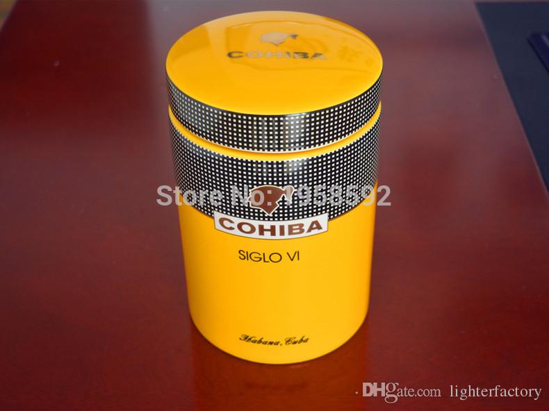 COHIBA Gadget Classic Yellow Cylindrical SIGLO VI Sheeny Porcelain Ceramic Cigar Tube Hermetic Jar MINI Humidor W/ Gfit Box
COHIBA Gadget Classic Yellow Cylindrical SIGLO VI Sheeny Porcelain Ceramic Cigar Tube Hermetic Jar MINI Humidor W/ Gfit Box