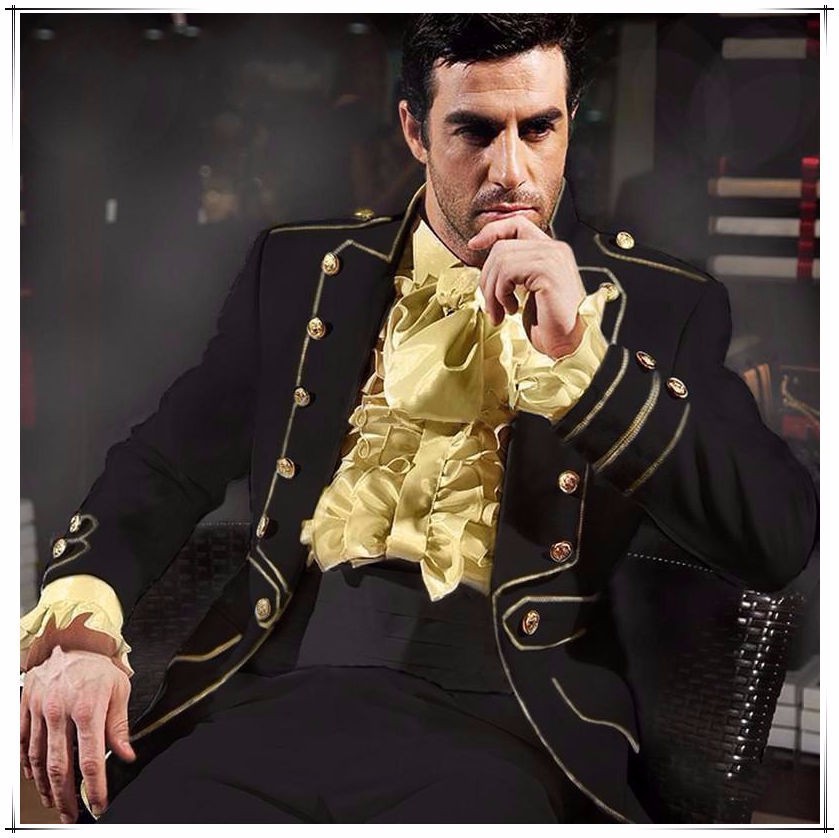 Classic British Style Black Groom Tuxedos Stand collar Men Formal Suits Men Wear Wedding Prom Dinner Suits (Jacket+Pants+Tie+Girdle) NO;708, Burgundy
Classic British Style Black Groom Tuxedos Stand collar Men Formal Suits Men Wear Wedding Prom Dinner Suits (Jacket+Pants+Tie+Girdle) NO;708, Burgundy