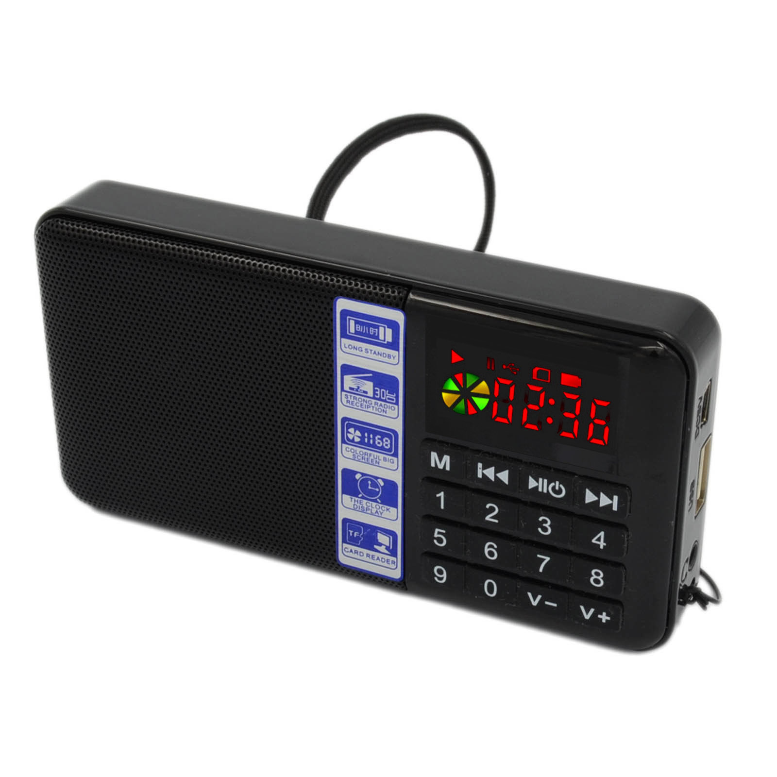 Hi-Rice SD-111 Portable FM Radio Clock USB TF Card Mp3 Player Digital Speaker
Hi-Rice SD-111 Portable FM Radio Clock USB TF Card Mp3 Player Digital Speaker