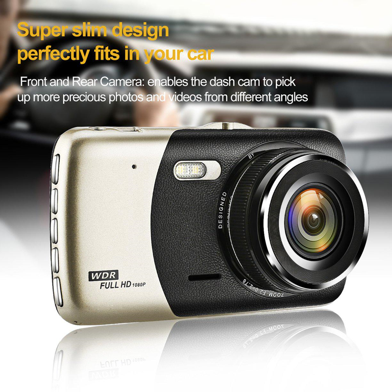 2Ch 37quot screen Jieli car DVR recorder auto video camera vehicle windshield video dashcam 140 degrees wide view angle car bla