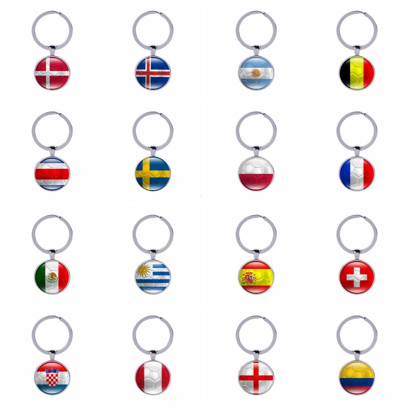Lovely Mini Football Keychains World Cup Country Flags Keyrings Soccer Club Fans Souvenir Car Key holder
Lovely Mini Football Keychains World Cup Country Flags Keyrings Soccer Club Fans Souvenir Car Key holder