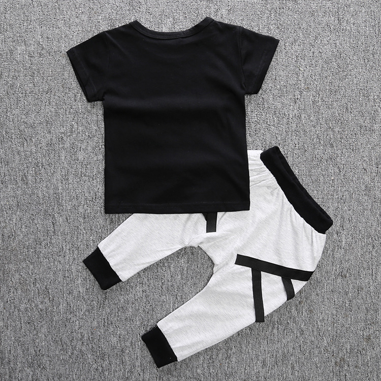 Baby Boy Clothes 2pcs Short-sleeved T-shirts + pants children Boys Summer clothing face
