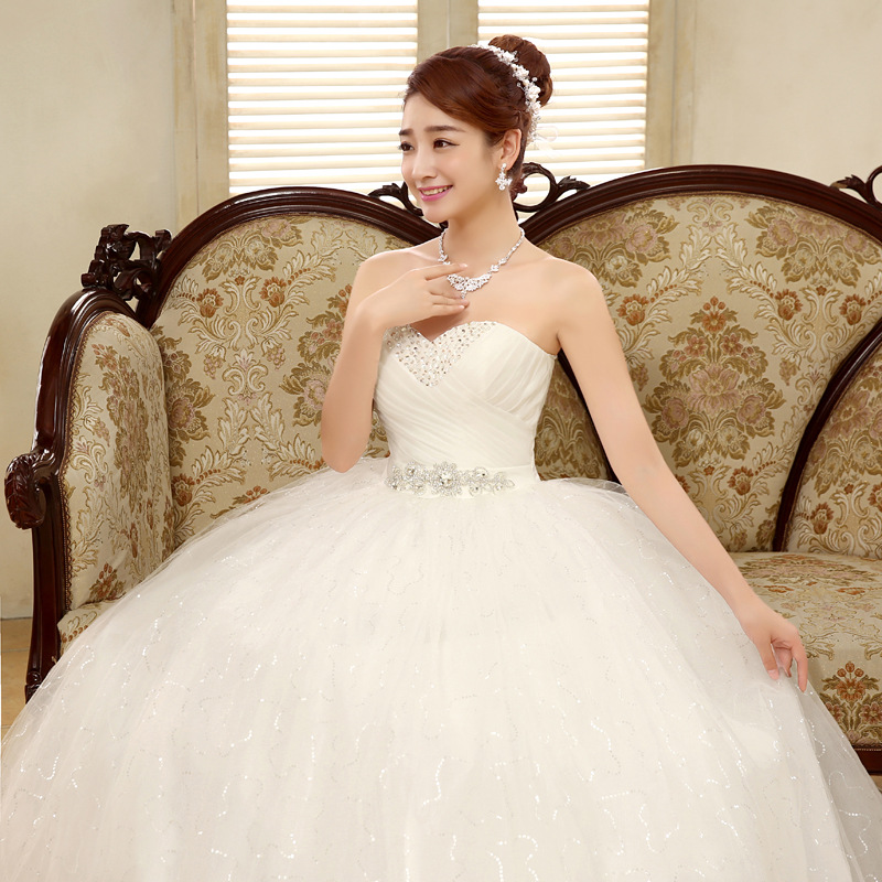 Plus Size Princess Crystal Sashes Wedding Dresses 2018 Cheap Ball Gown Bridal Gowns Customized Dress Vestido De Noiva