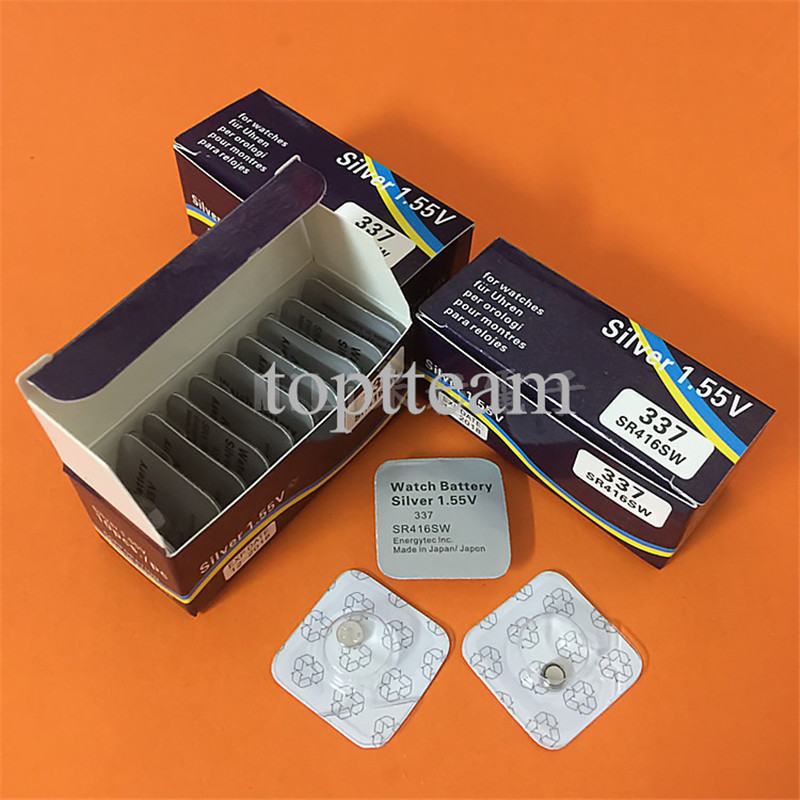 50pcs/lot New Original battery 337 rs416sw silver 1.55V button cell batteries for wireless mini invisible earpiece watch Electric Product
50pcs/lot New Original battery 337 rs416sw silver 1.55V button cell batteries for wireless mini invisible earpiece watch Electric Product