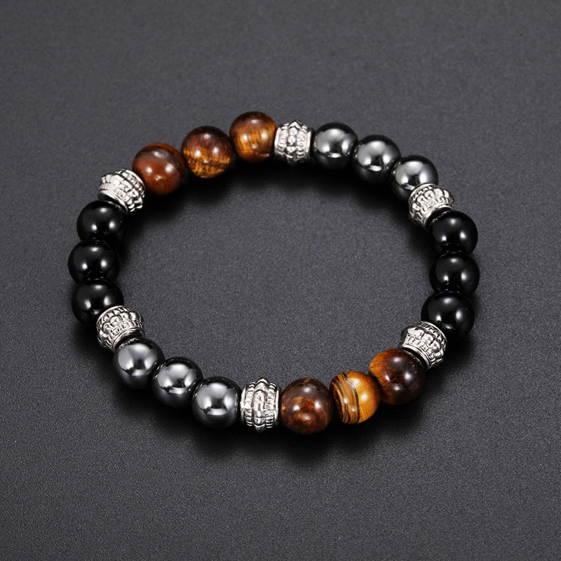 Natural stone beaded strands bracelet silver Black Crown bead Men's bracelets Beads For Women Man will and sandy drop ship
Natural stone beaded strands bracelet silver Black Crown bead Men's bracelets Beads For Women Man will and sandy drop ship