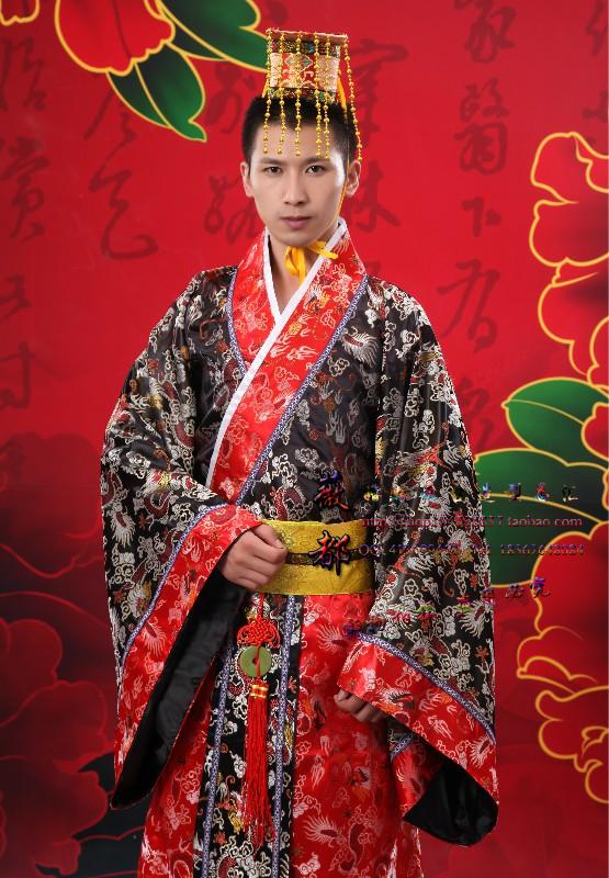 Ancient costume chinese Emperor's costume clothes hanfu men's clothing hanfu Tang Suit Hanfu Stage Show danza folclorica china