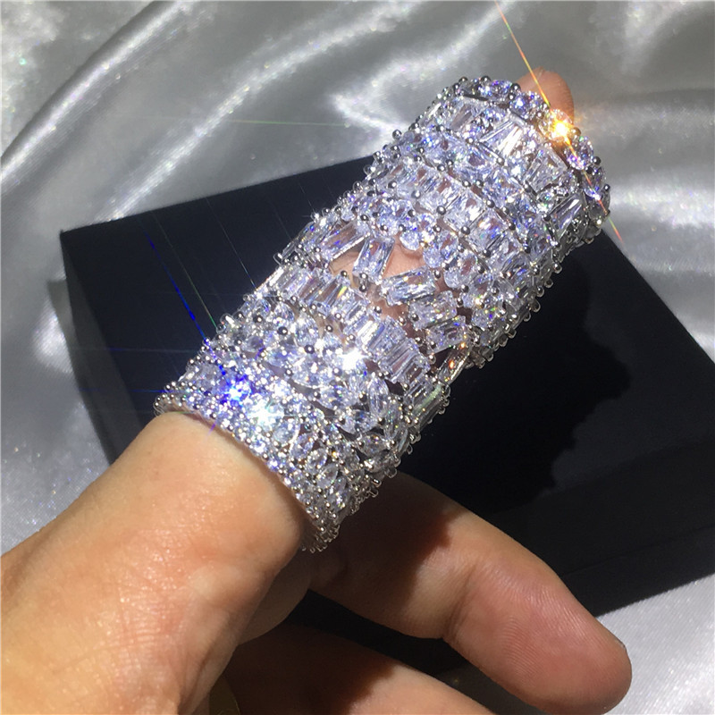 choucong 9 Styles Promise Finger ring 5A zircon Cz 925 Sterling silver Engagement Wedding Band Rings For Women Men bijoux Gift S18101607
