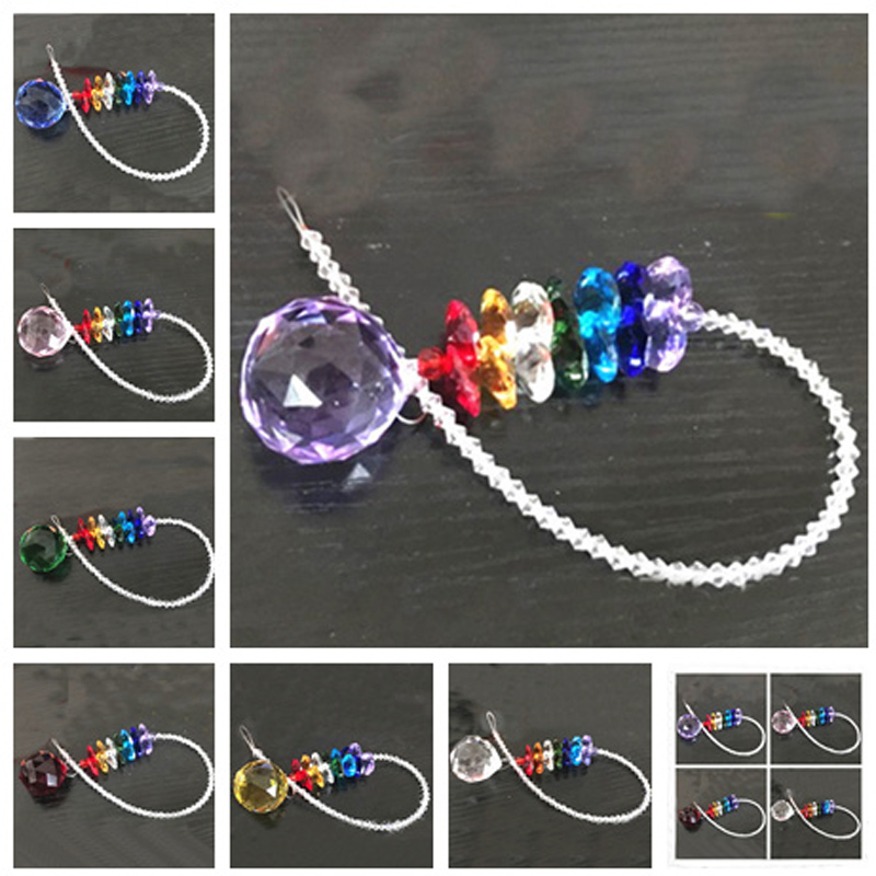 7PCS 40mm Chakra Glass Crystal Suncatcher Prisms Pendant Hanging Ball Pendants Home Decorations Rainbow Maker W109-40mm
7PCS 40mm Chakra Glass Crystal Suncatcher Prisms Pendant Hanging Ball Pendants Home Decorations Rainbow Maker W109-40mm