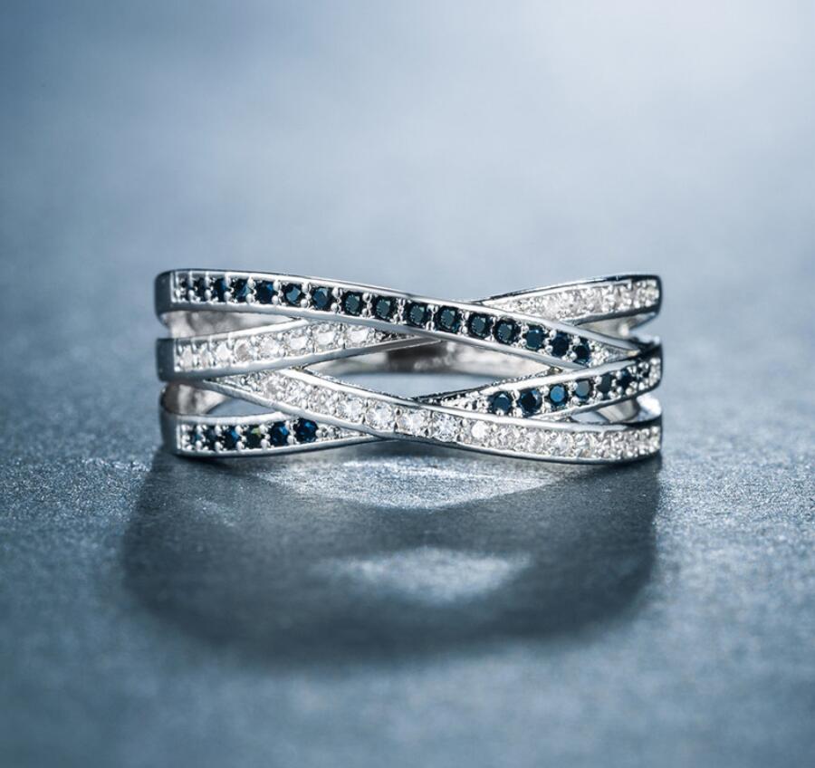 Victoria Wieck Classical Luxury Jewelry 925 Sterling Silver Filled Multi Color Gemstones Fine Sapphire CZ Diamond Women Wedding Cross Ring